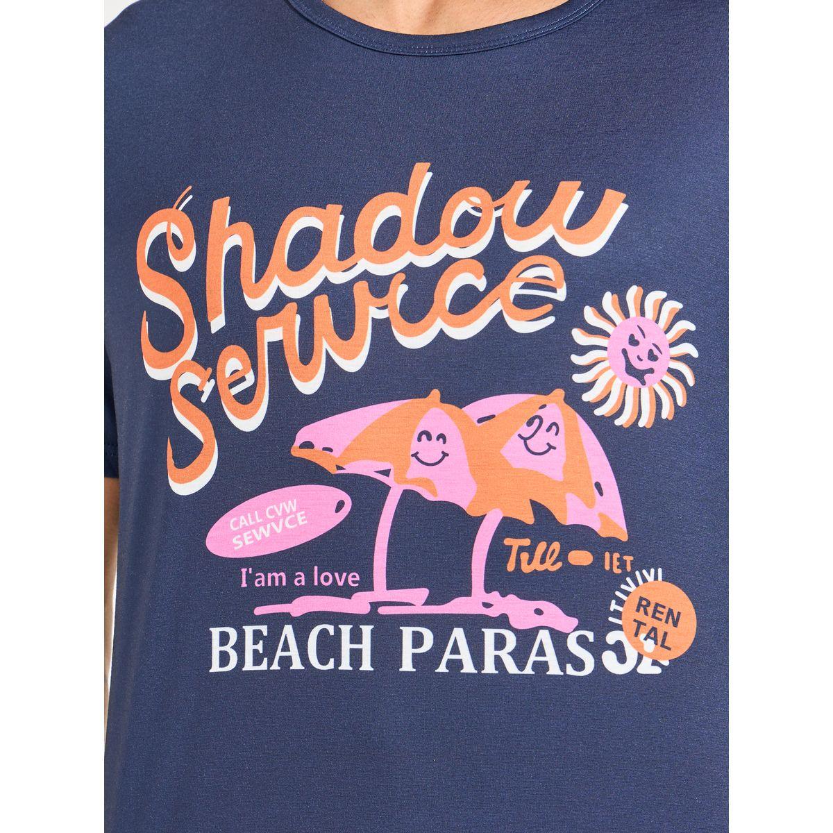 Styli Unwind Graphic Print T-Shirt & Striped Shorts Set-men-clothing-nightwear-sets-image-4