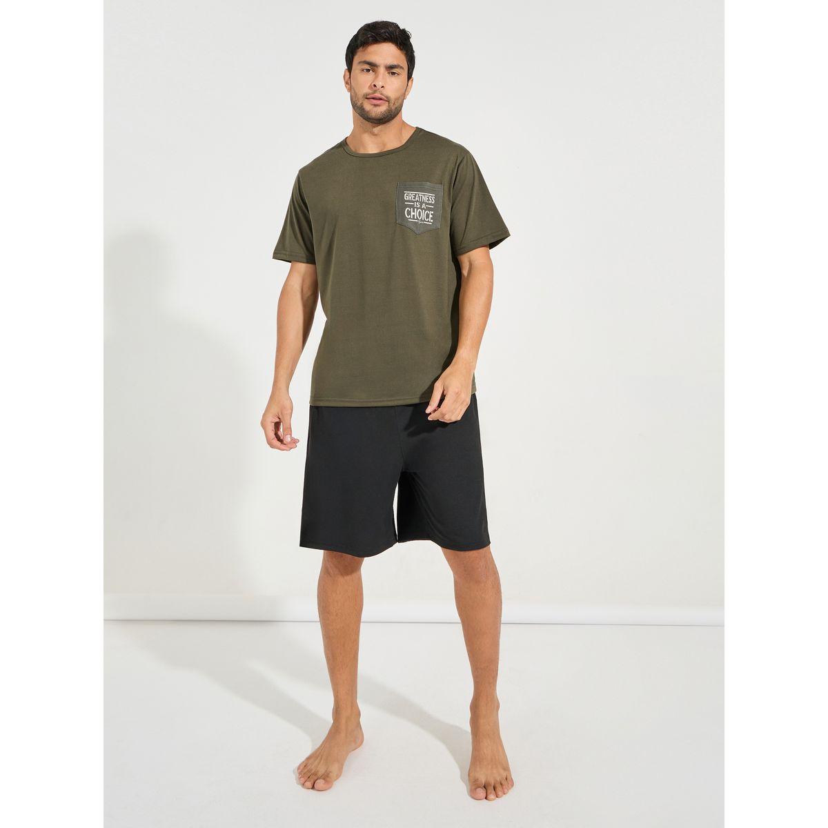 Styli Unwind Printed Pocket T-Shirt & Shorts Set-men-clothing-nightwear-sets-image-2
