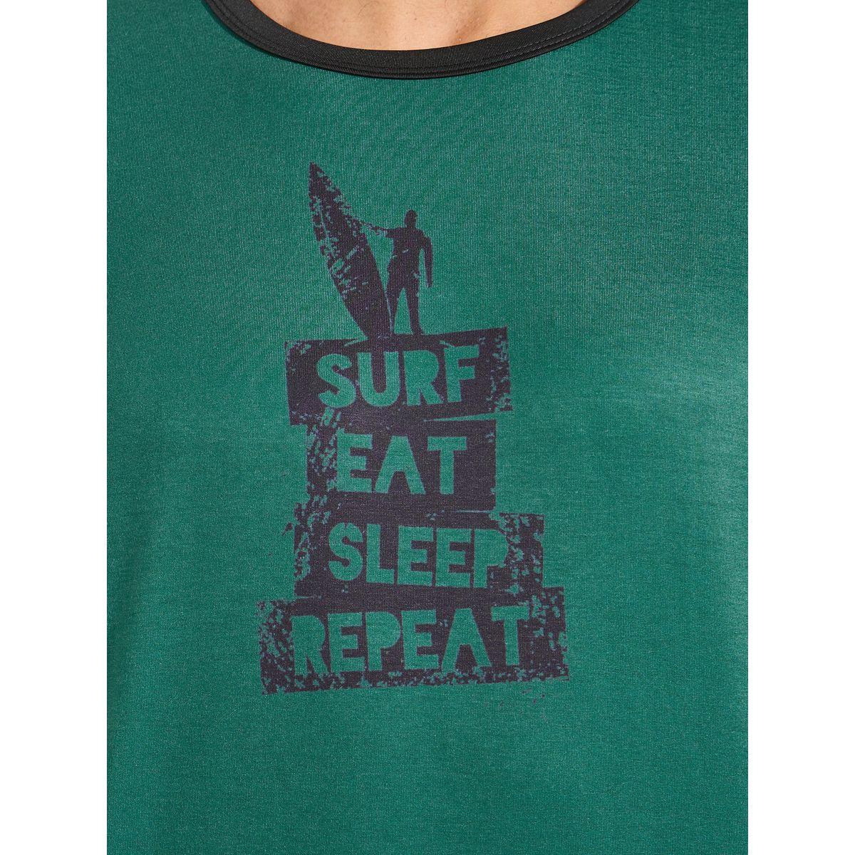 Styli Unwind Graphic Print T-Shirt & Solid Shorts Set-men-clothing-nightwear-sets-image-4