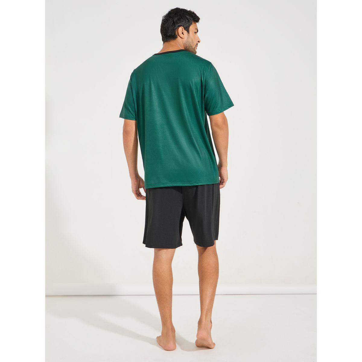 Styli Unwind Graphic Print T-Shirt & Solid Shorts Set-men-clothing-nightwear-sets-image-6
