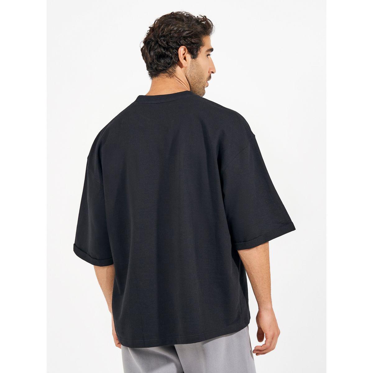 تيشيرت تيري بقصة بوكسي وأكمام ملفوفة-men-clothing-tshirtsandpolos-tshirts-image-4