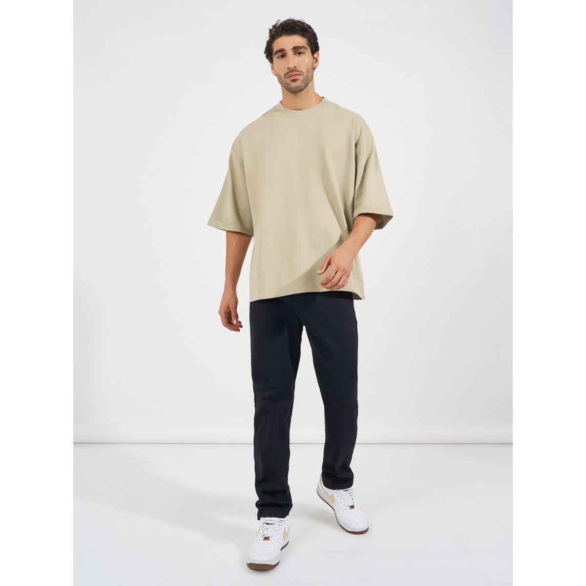 Styli Boxy Fit Terry T-Shirt with Turn-Up Sleeve-men-clothing-tshirtsandpolos-tshirts-image-2