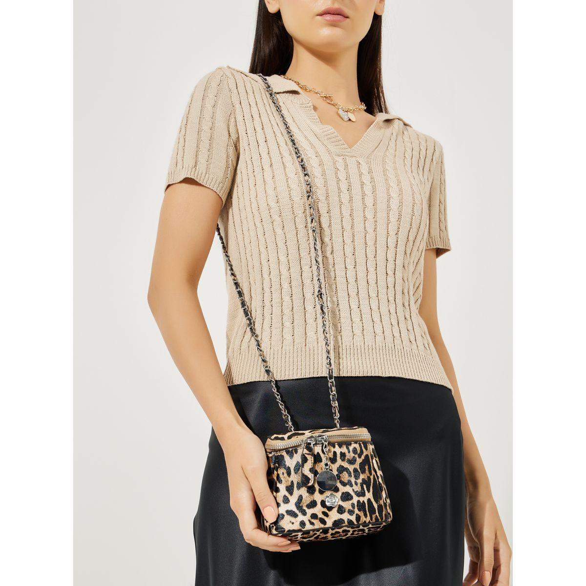 Styli Leopard Print Crossbody Bag with Chain Strap-women-bagsandwallets-handbags-image-2