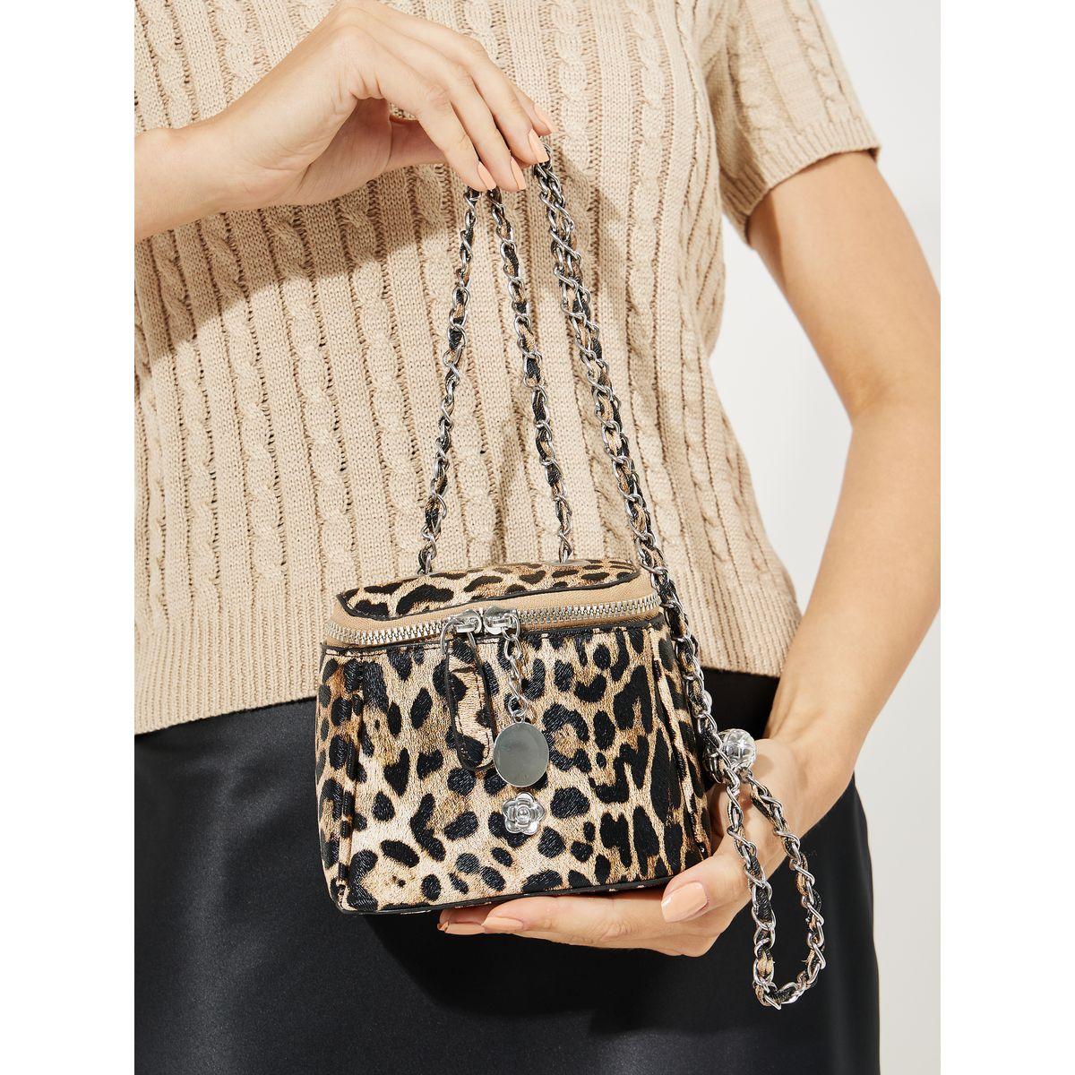 Styli Leopard Print Crossbody Bag with Chain Strap-women-bagsandwallets-handbags-image-3