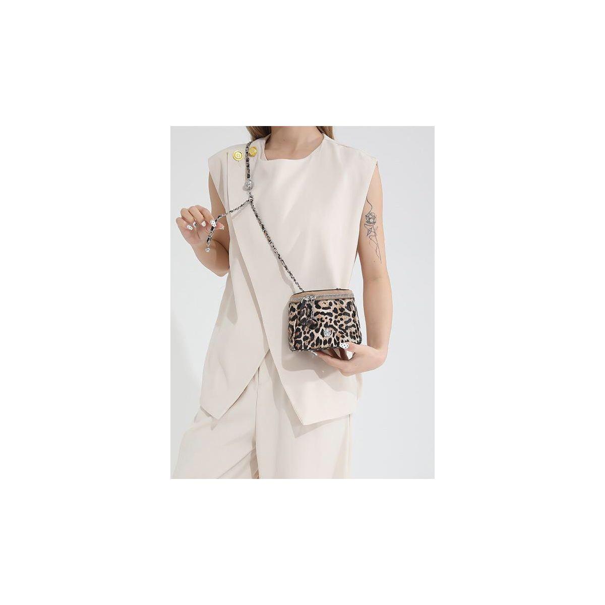 Styli Leopard Print Crossbody Bag with Chain Strap-women-bagsandwallets-handbags-image-8