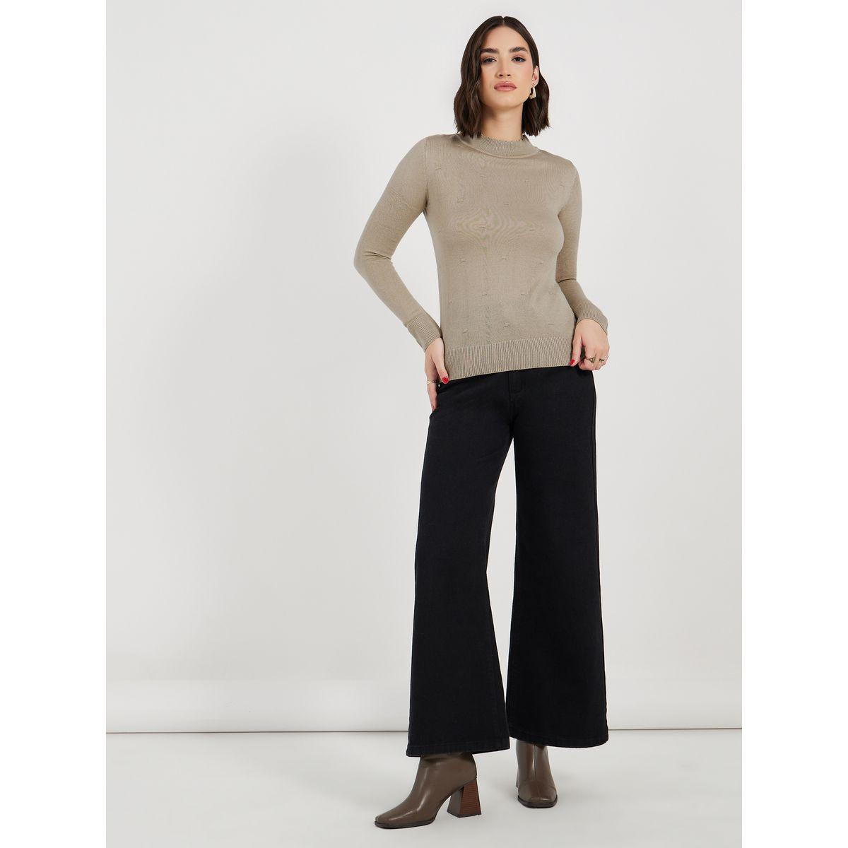 Styli Slim Fit Regular Length High Neck Jacquard Sweater-women-clothing-cardigansandjumpers-jumpers-image-2