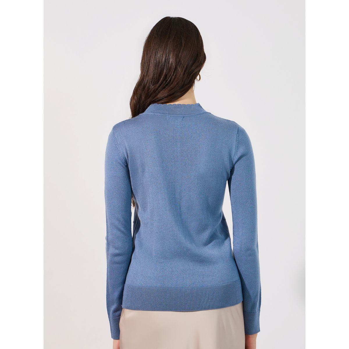 Styli Slim Fit Regular Length Textured Knit Sweater-women-clothing-cardigansandjumpers-jumpers-image-4
