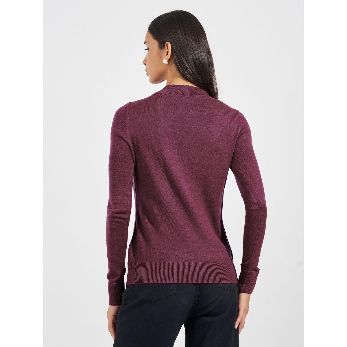 Styli Slim Fit Regular Length Textured Knit Sweater-women-winterwear-cardigansandjumpers-jumpers-image-4