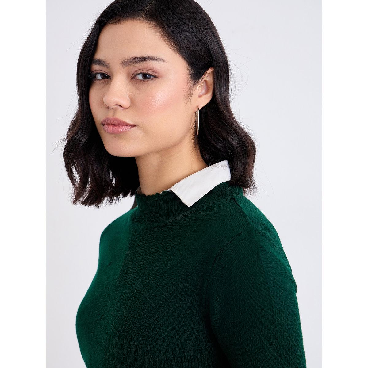 Styli Slim Fit Regular Length Textured Knit Sweater-women-winterwear-cardigansandjumpers-jumpers-image-3
