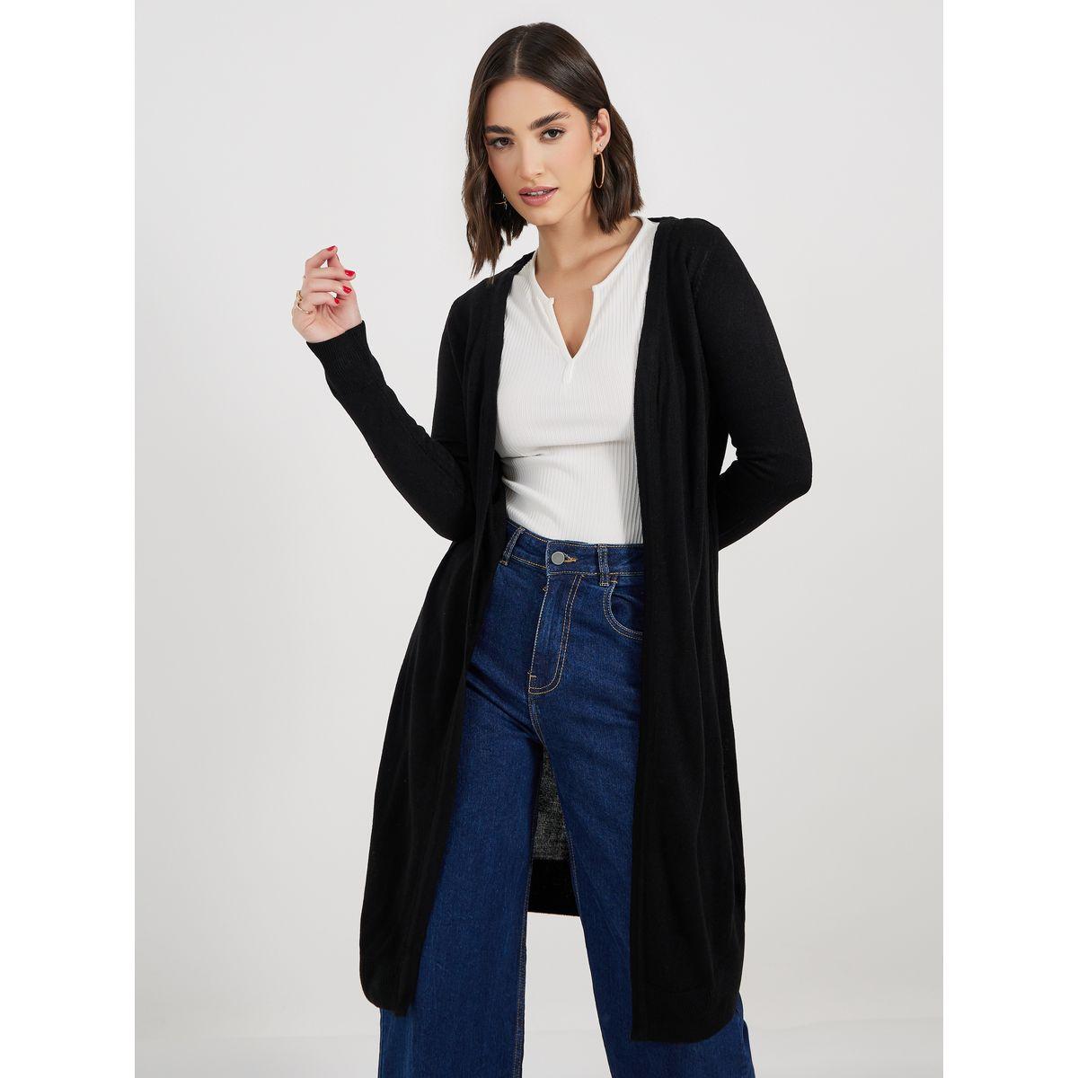 كارديجان مفتوح من الأمام بقصة عادية-women-winterwear-cardigansandjumpers-cardigans-image-1