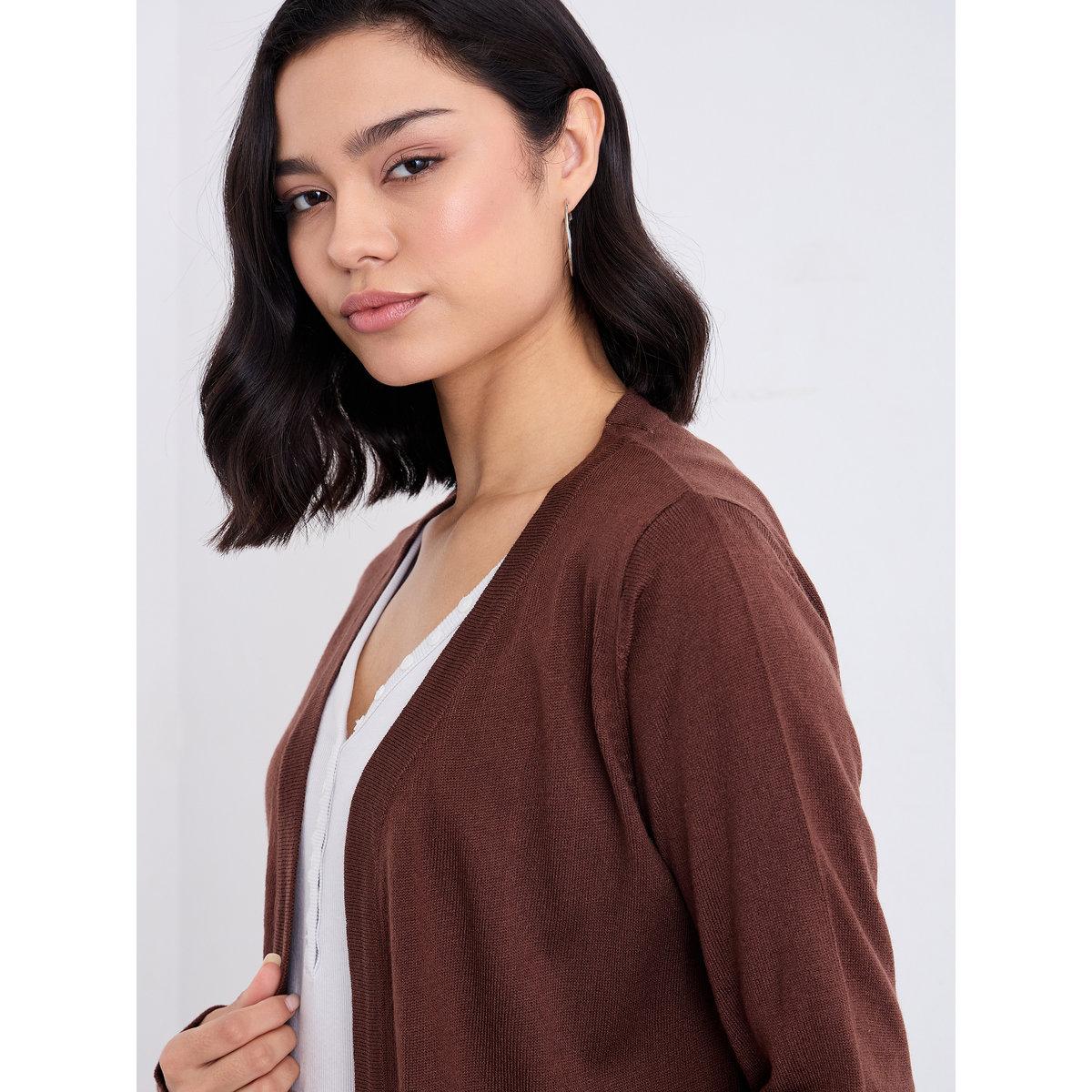 كارديغان طويل بقصة عادية-women-winterwear-cardigansandjumpers-jumpers-image-3