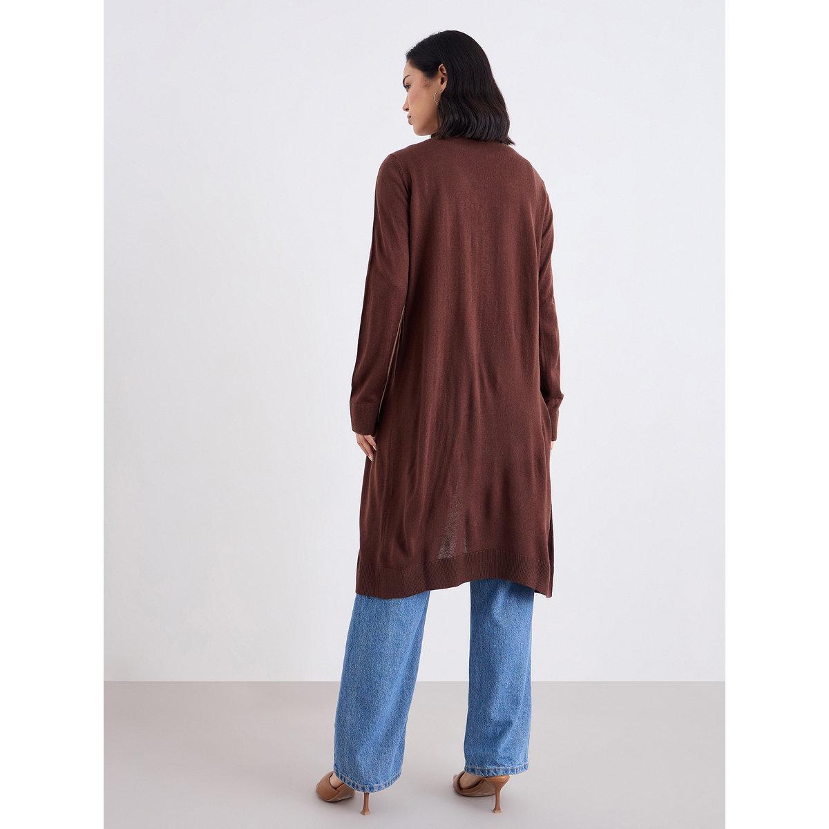 كارديغان طويل بقصة عادية-women-winterwear-cardigansandjumpers-jumpers-image-4