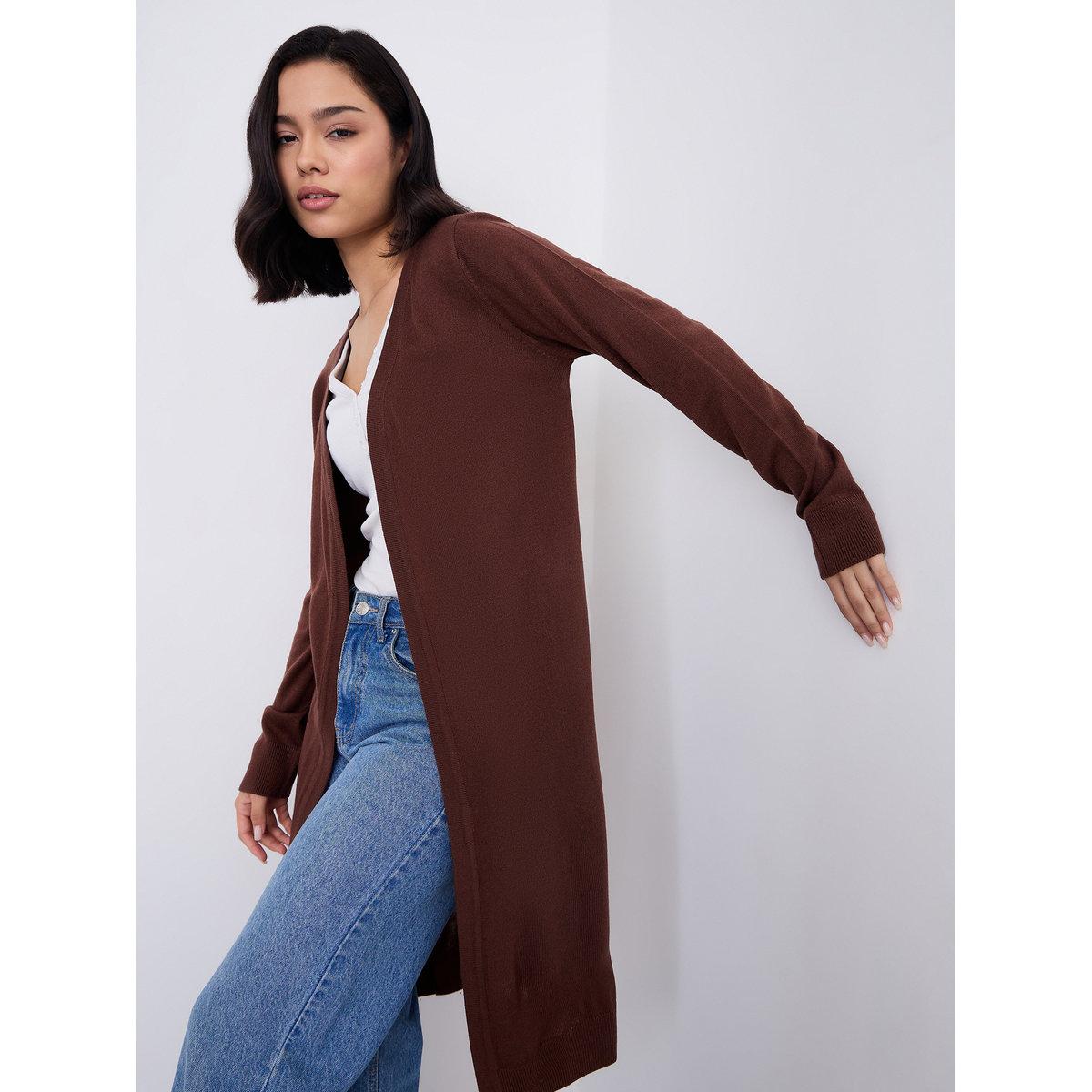 كارديغان طويل بقصة عادية-women-winterwear-cardigansandjumpers-jumpers-image-5