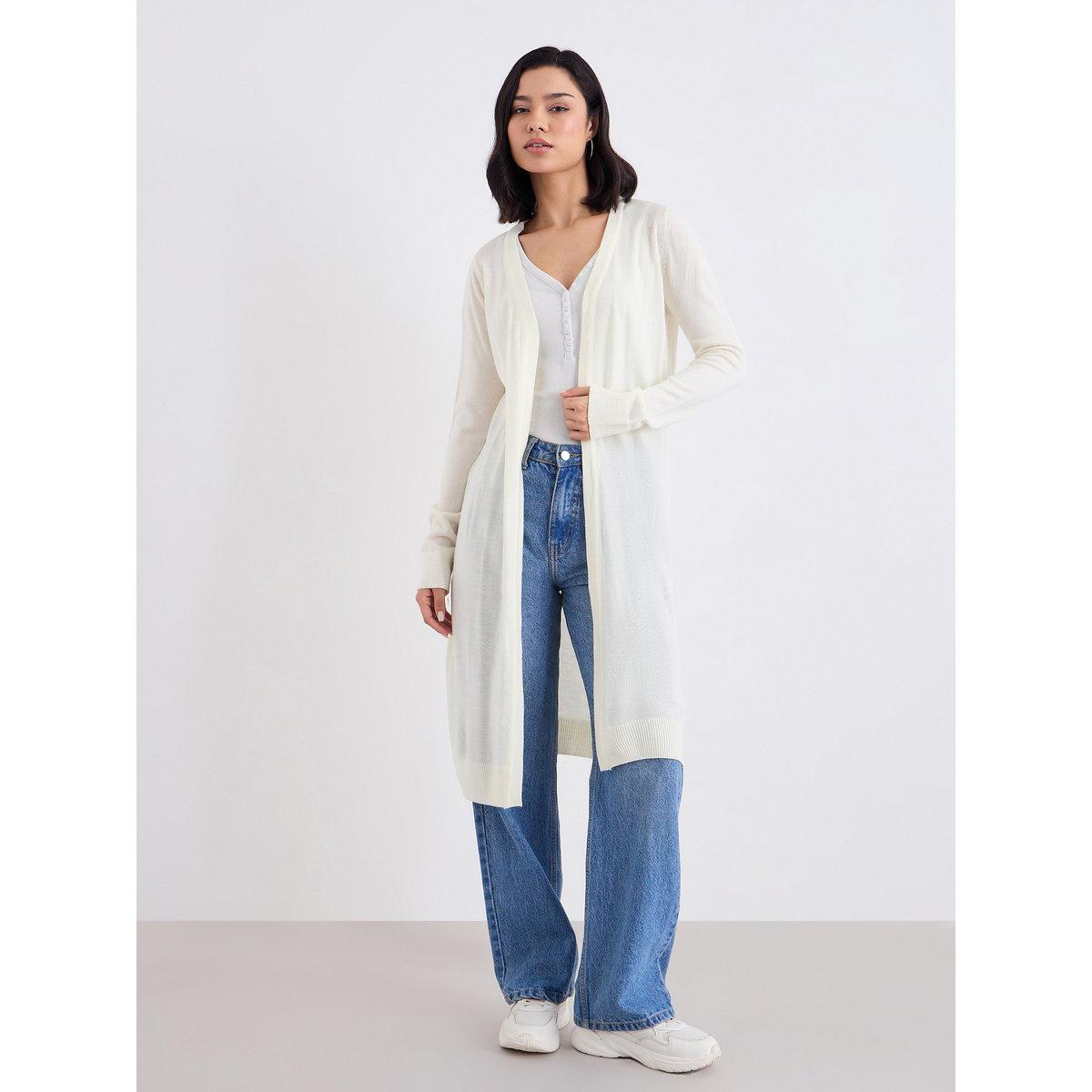 Styli Regular Fit Longline Front Open Cardigan-women-winterwear-cardigansandjumpers-jumpers-image-2