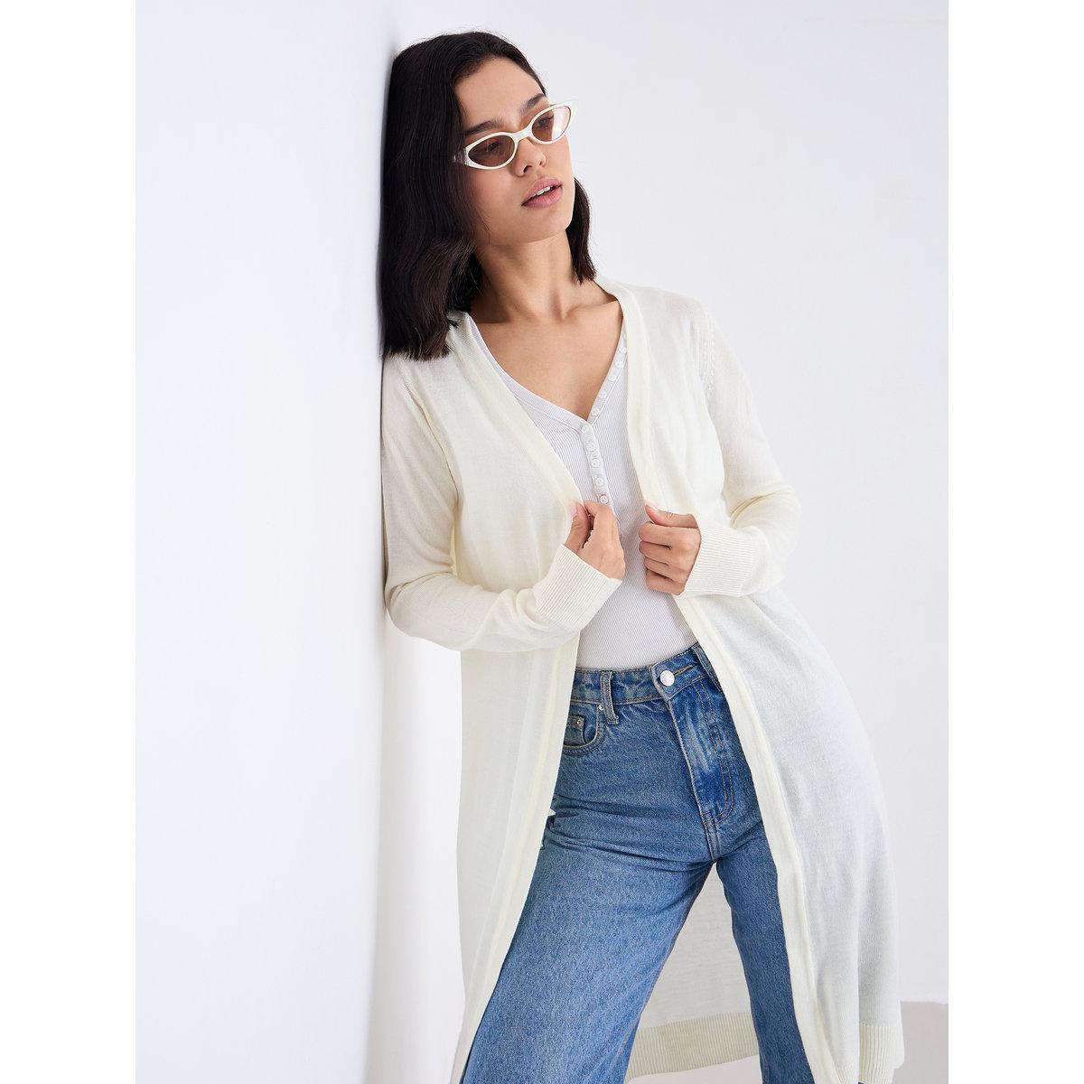 Styli Regular Fit Longline Front Open Cardigan-women-winterwear-cardigansandjumpers-jumpers-image-5