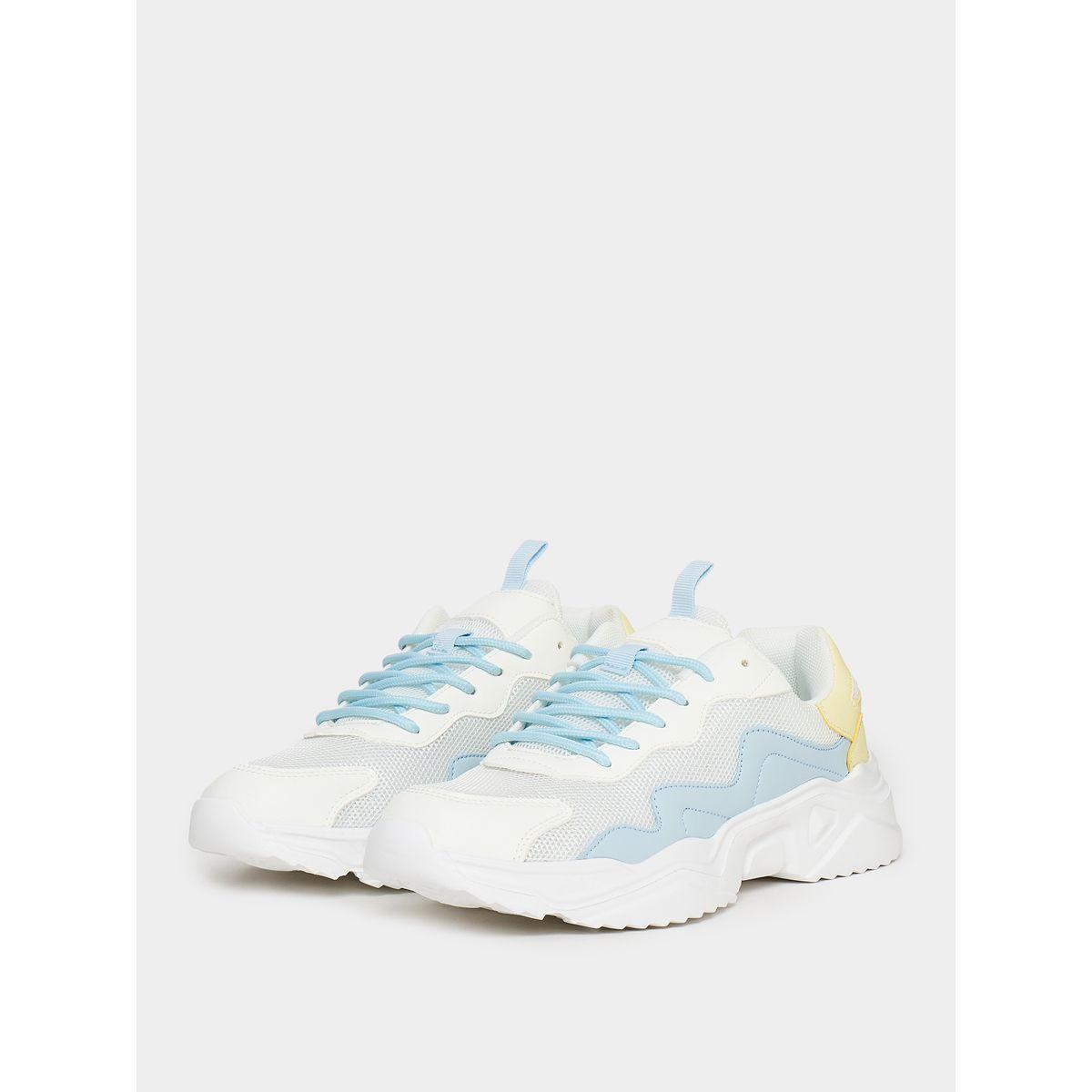 Styli Panelled Lace-Up Chunky Sneakers-women-shoes-sneakers-image-2