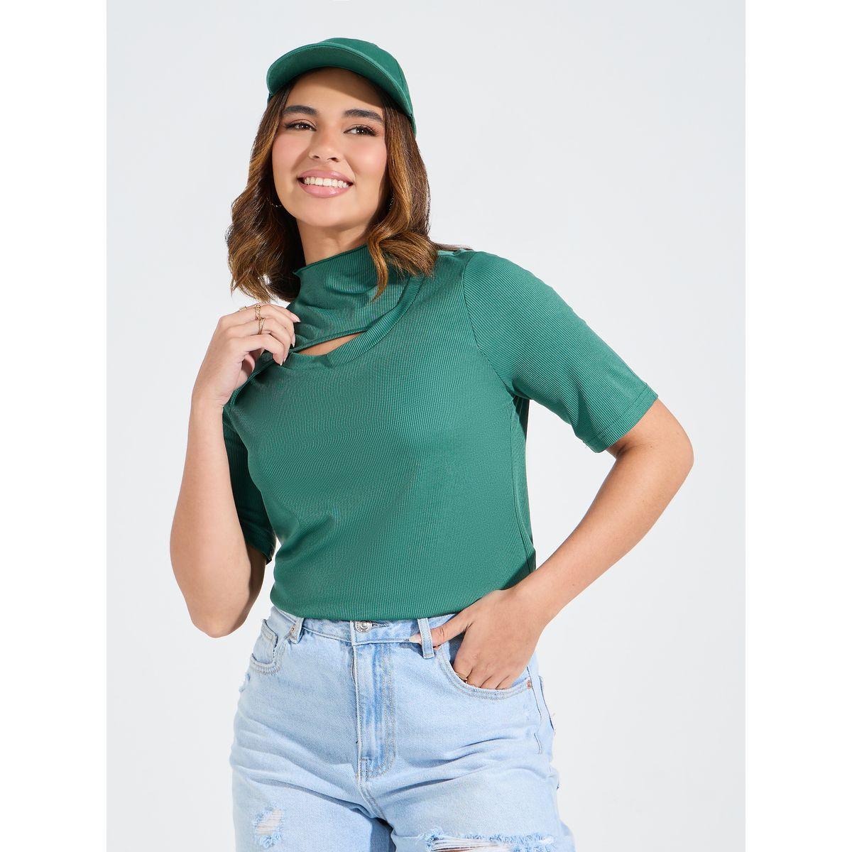 Styli Elevate Rib Cut-Out Detail Knit Top-women-clothing-tshirts-image-1
