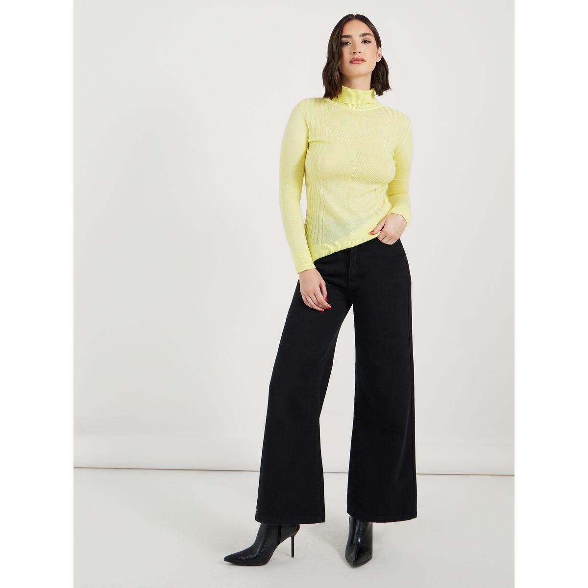 Styli Slim Fit Regular Length Turtle Neck Cable Knit Sweater-women-clothing-cardigansandjumpers-jumpers-image-2