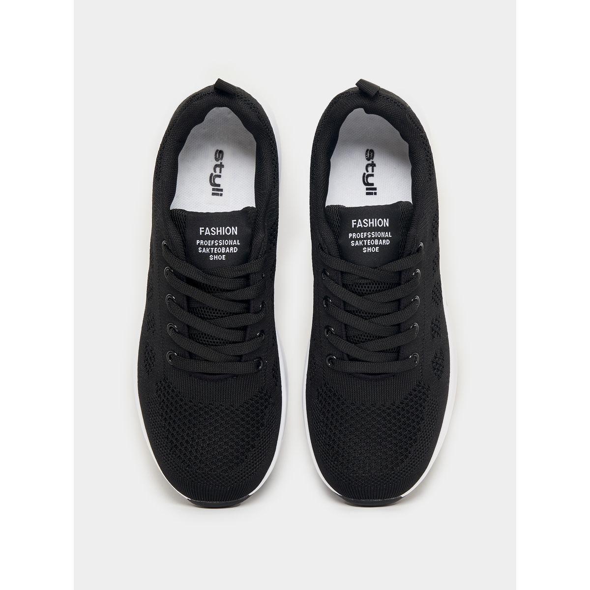 حذاء سنيكرز بتفاصيل شبكية ورباط غلق-women-shoes-sneakers-image-5
