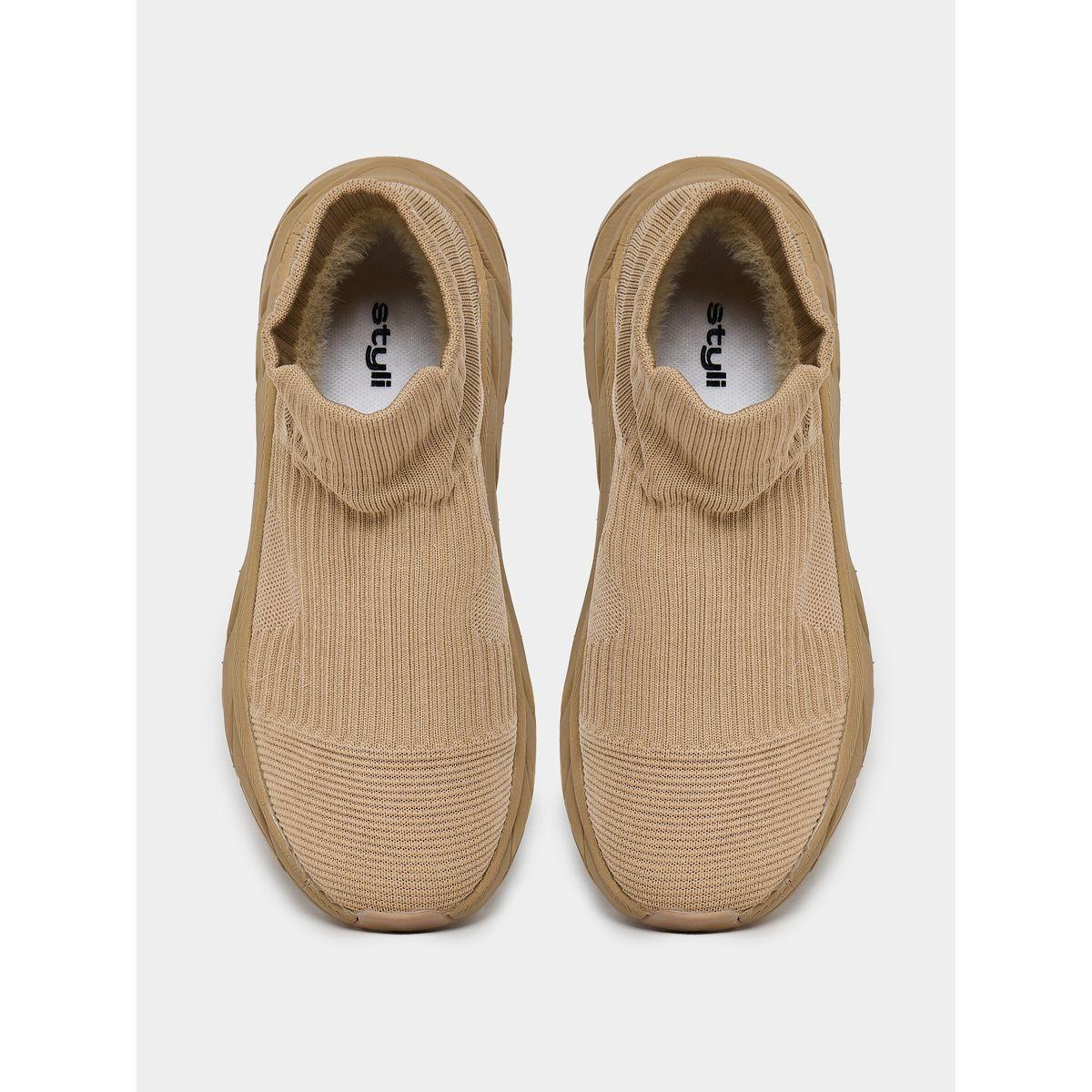 Styli Textured Slip On Sock Fit Casual Shoes-women-shoes-loafersandmoccasins-image-5