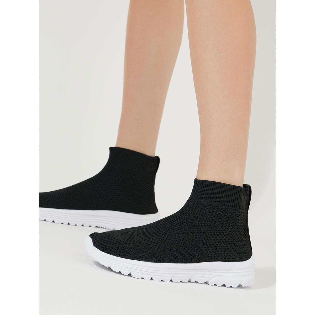 Styli Long Sock Design Slip-On Casual Shoes-women-shoes-loafersandmoccasins-image-1