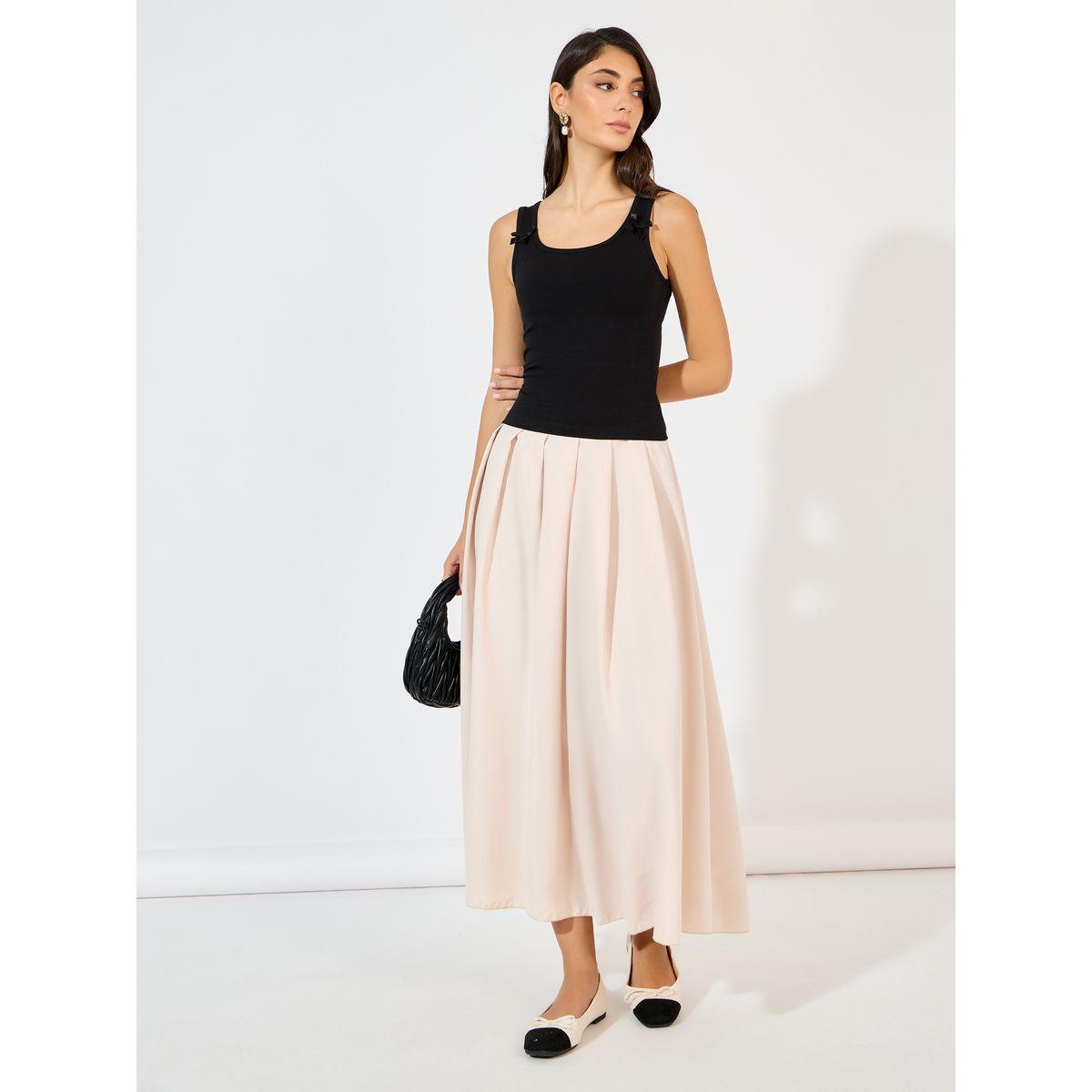 Styli Ribbon Detail Square Neck Fitted Tank-women-clothing-tshirts-image-2