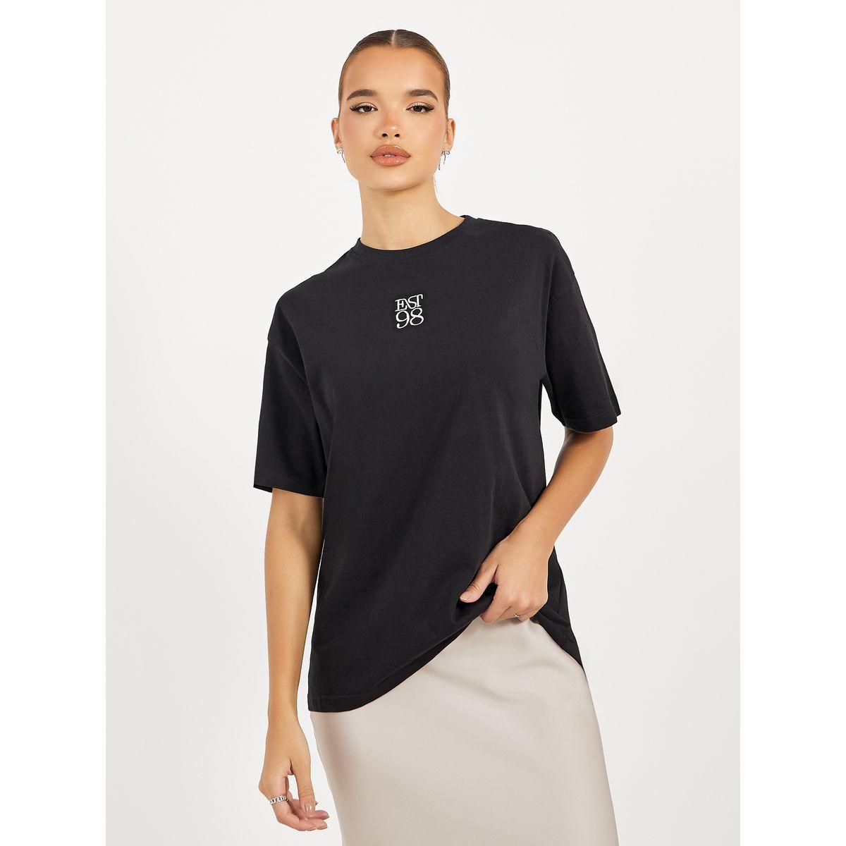 Styli Oversized Embroidered Round Neck Short Sleeve T-Shirt-women-clothing-tshirts-image-1