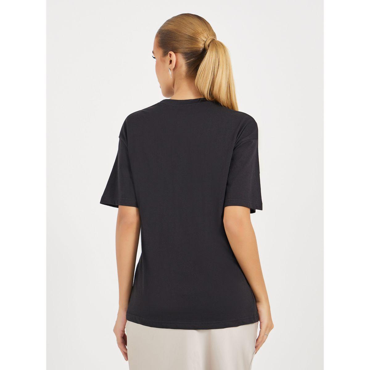 تيشيرت فضفاض بياقة دائرية وأكمام قصيرة-women-clothing-tshirts-image-5