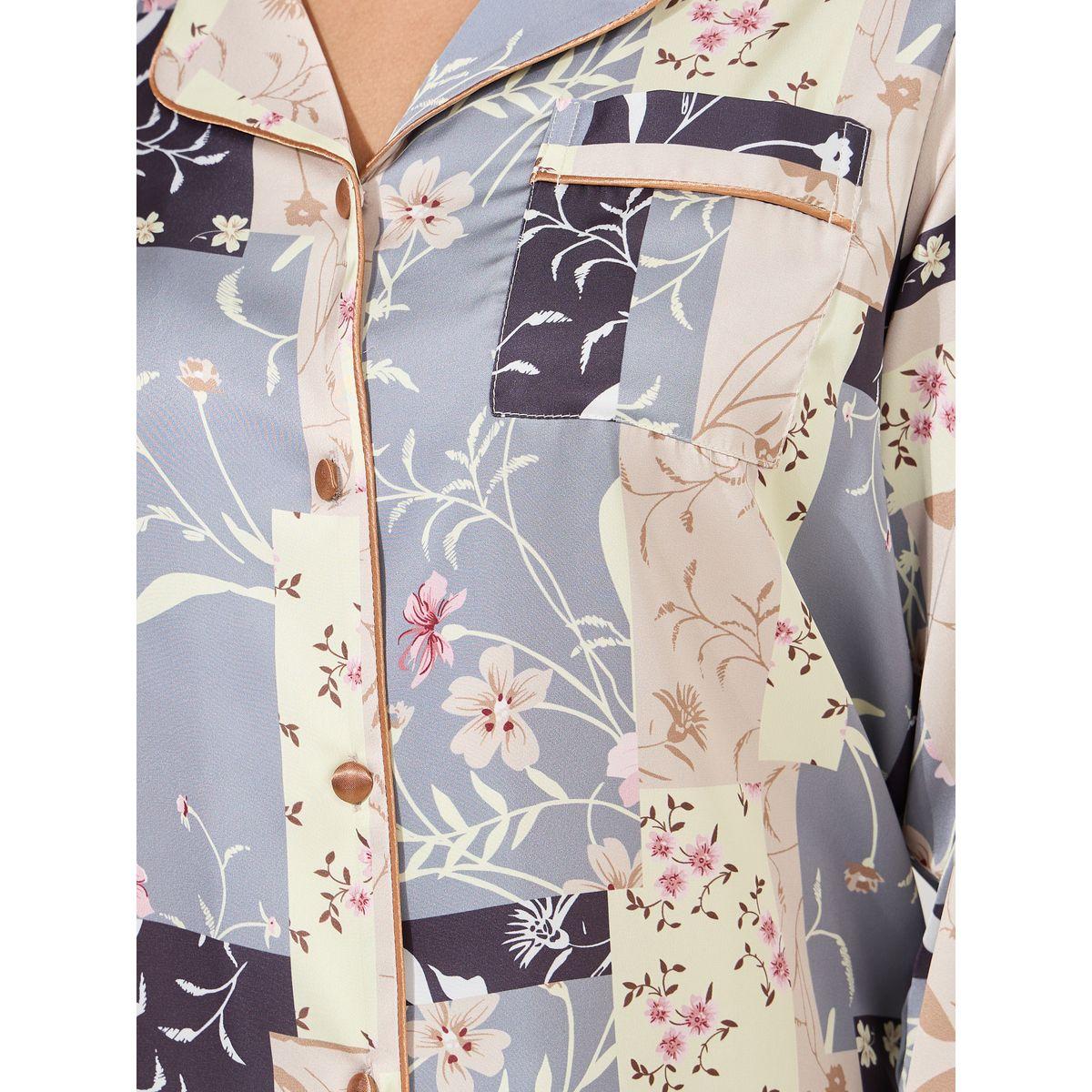 Styli Unwind Floral Patchwork Piping Detail Shirt & Pyjama Set-women-clothing-nightwear-pyjamas-longsets-image-3