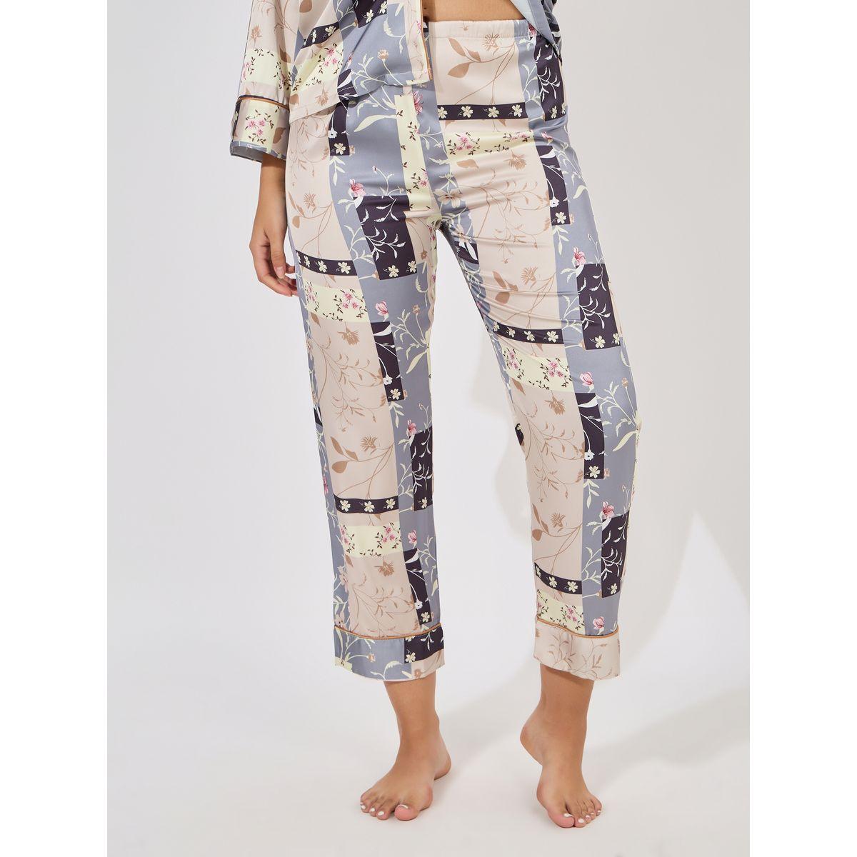 Styli Unwind Floral Patchwork Piping Detail Shirt & Pyjama Set-women-clothing-nightwear-pyjamas-longsets-image-5
