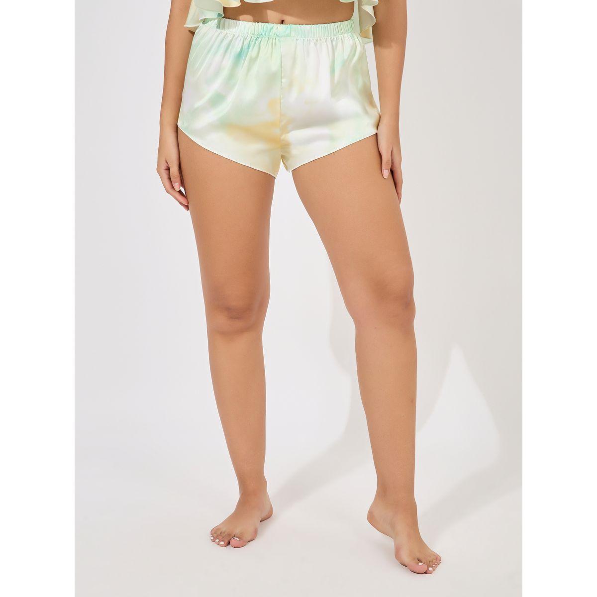 مجموعة من شورت مع بلوزة كامي ساتان بطبعة تاي داي-women-clothing-nightwear-pyjamas-shortsets-image-5