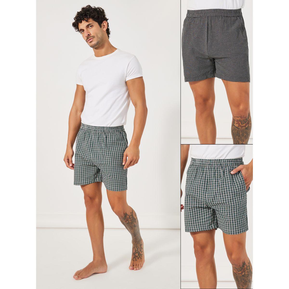 Styli Unwind Pack of 2 - Checked Assorted Woven Boxers-men-clothing-innerwear-underwear-image-1