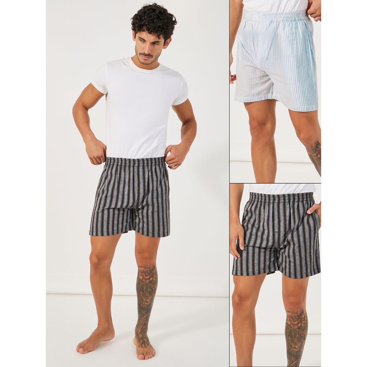 Styli Unwind Pack of 2 - Checked Assorted Woven Boxers-men-clothing-innerwear-underwear-image-1