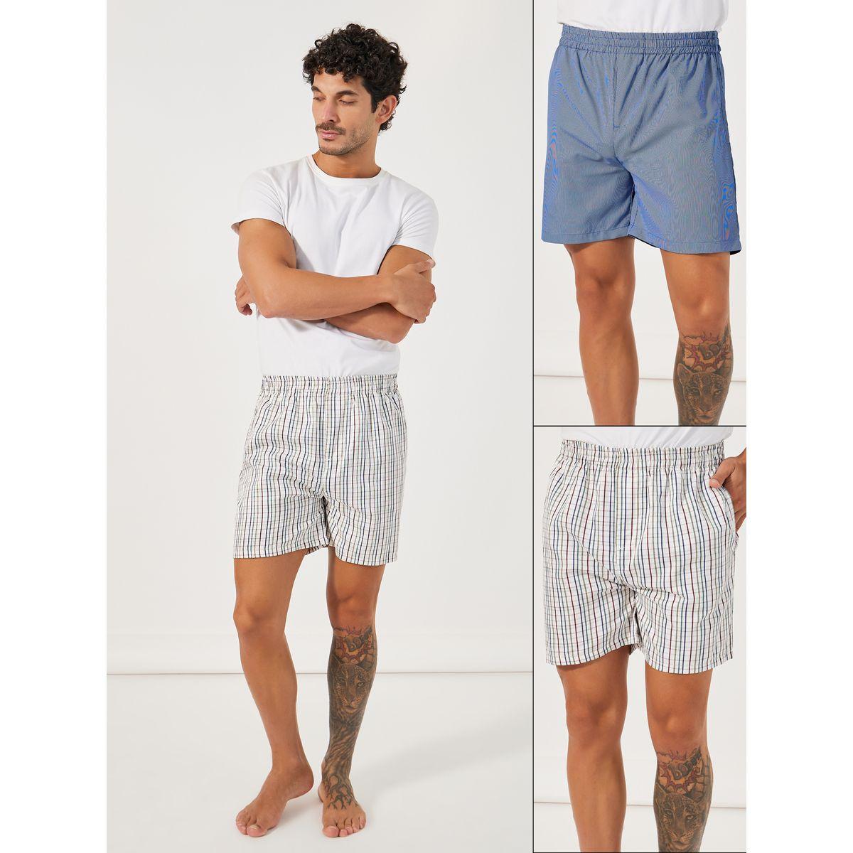 Styli Unwind Pack of 2 - Checked Assorted Woven Boxers-men-clothing-innerwear-underwear-image-1
