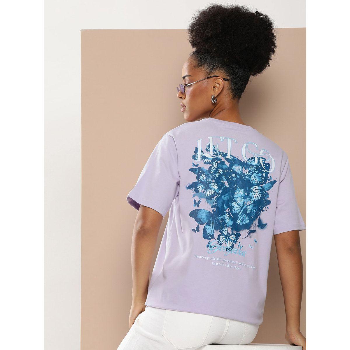 Difference of Opinion X Styli  Oversized Butterfly Graphic Print T-Shirt-women-clothing-tshirts-image-1
