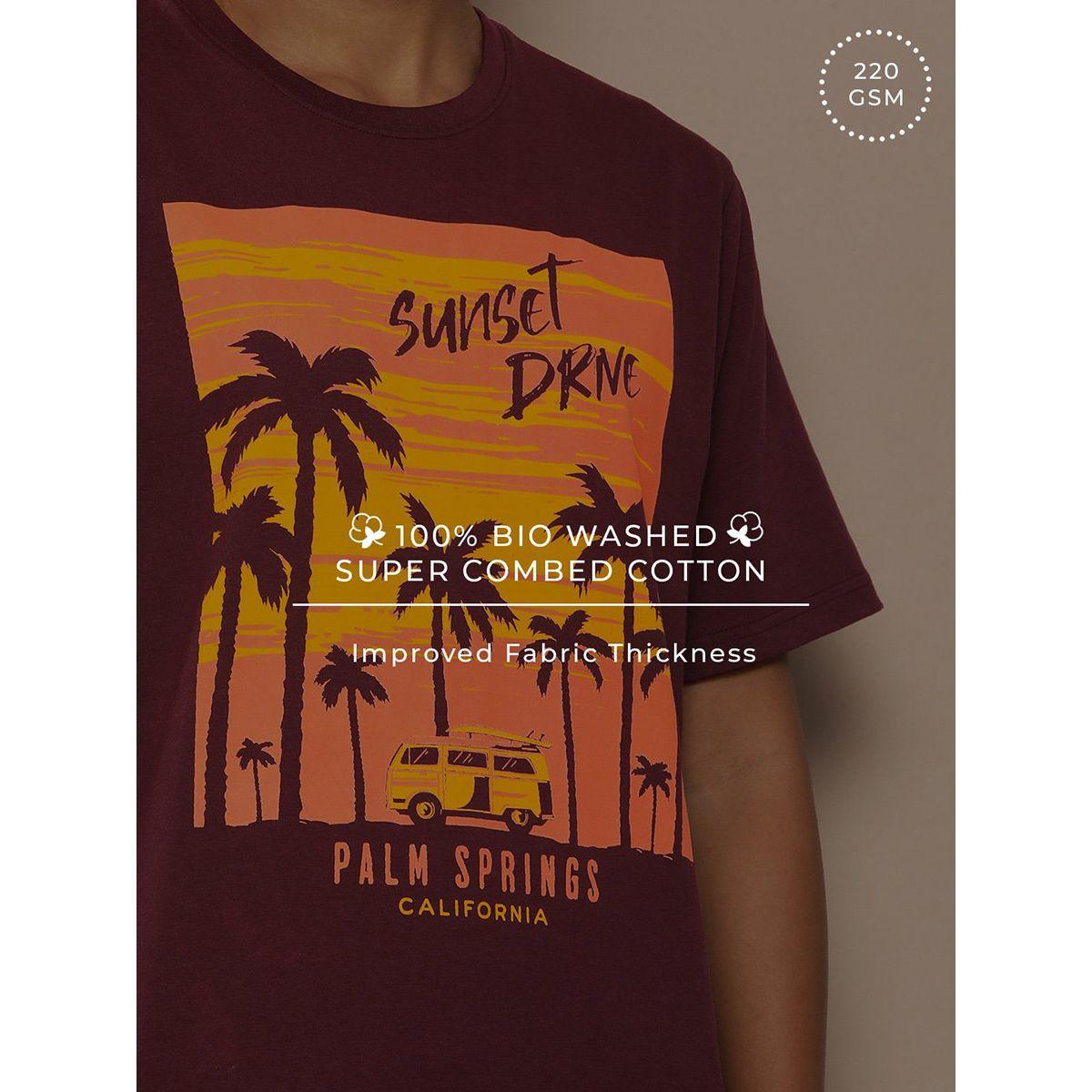 Difference of Opinion X Styli  Oversized Sunset Drive Graphic Print T-Shirt-women-clothing-tshirts-image-6