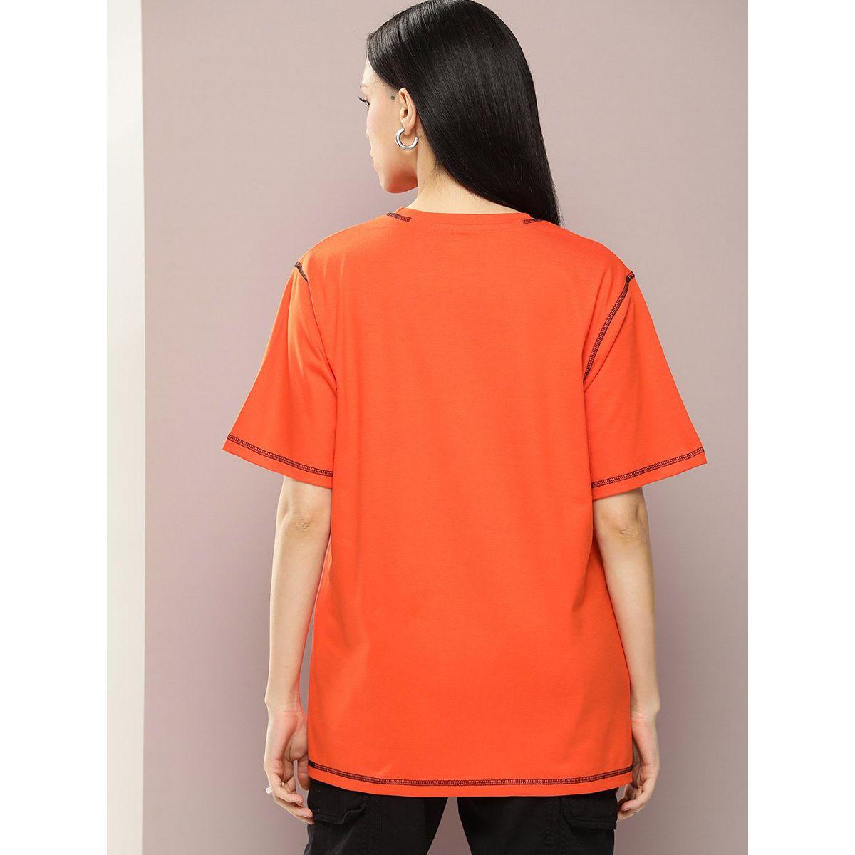 تيشيرت فضفاض مطبع بطبعة جرافيك ديلينجر × ستايلي-women-clothing-tshirts-image-4