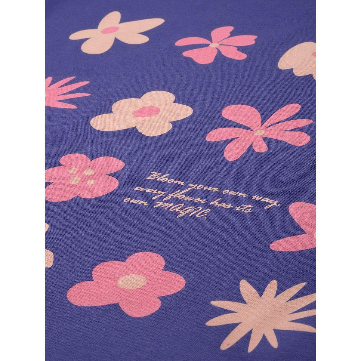 Dillinger X Styli  Oversized Flower Print Round Neck T-Shirt-women-clothing-tshirts-image-2