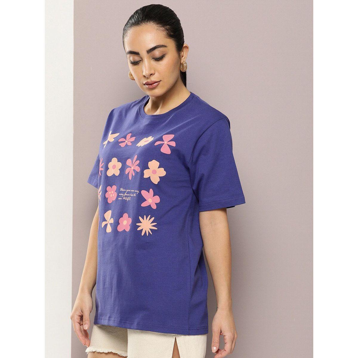 Dillinger X Styli  Oversized Flower Print Round Neck T-Shirt-women-clothing-tshirts-image-3