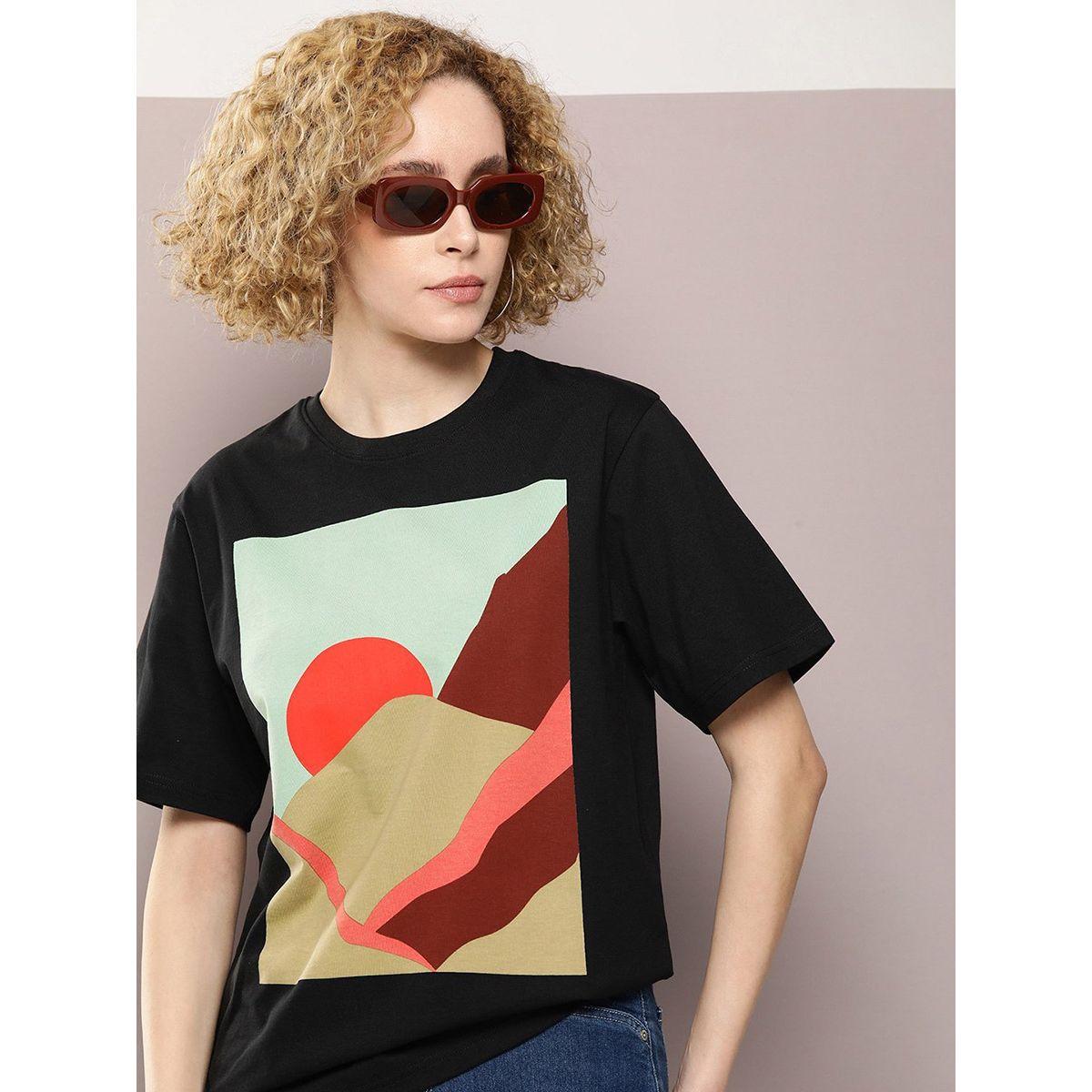Dillinger X Styli  Oversized Graphic Print Combed Cotton T-Shirt-women-clothing-tshirts-image-1