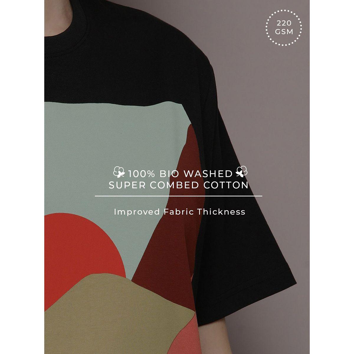 تيشيرت قطن فضفاض مطبع بطبعة جرافيك ديلينجر × ستايلي-women-clothing-tshirts-image-6