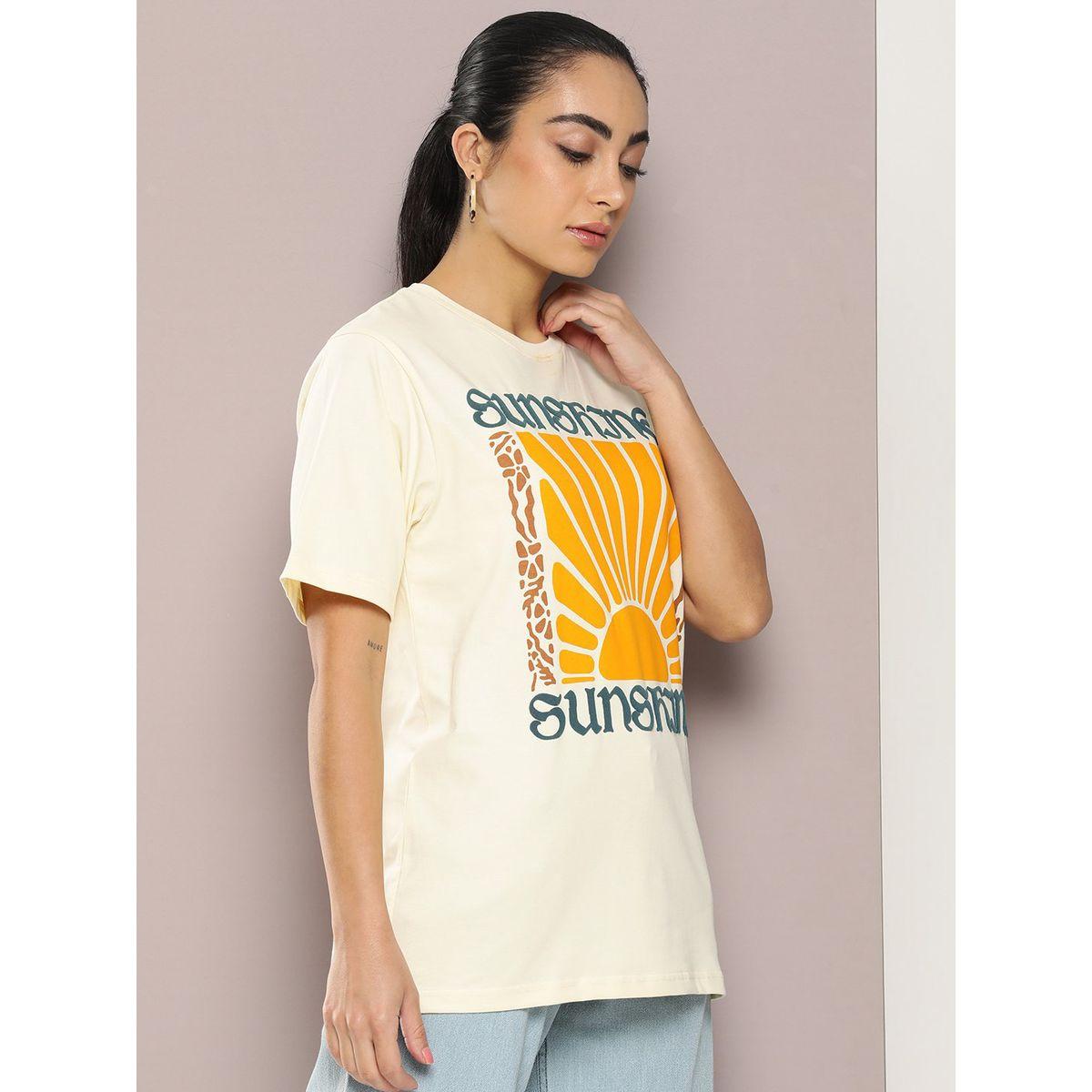Dillinger X Styli  Oversized Sunshine Graphic Longline T-Shirt-women-clothing-tshirts-image-3