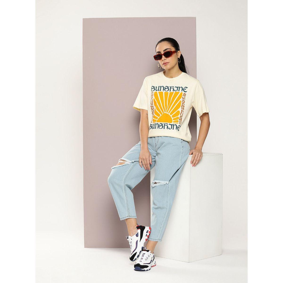 Dillinger X Styli  Oversized Sunshine Graphic Longline T-Shirt-women-clothing-tshirts-image-5