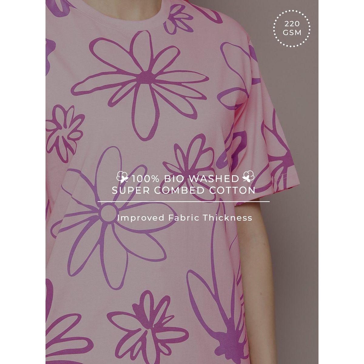 Dillinger X Styli  Oversized Flower Print Combed Cotton T-Shirt-women-clothing-tshirts-image-6