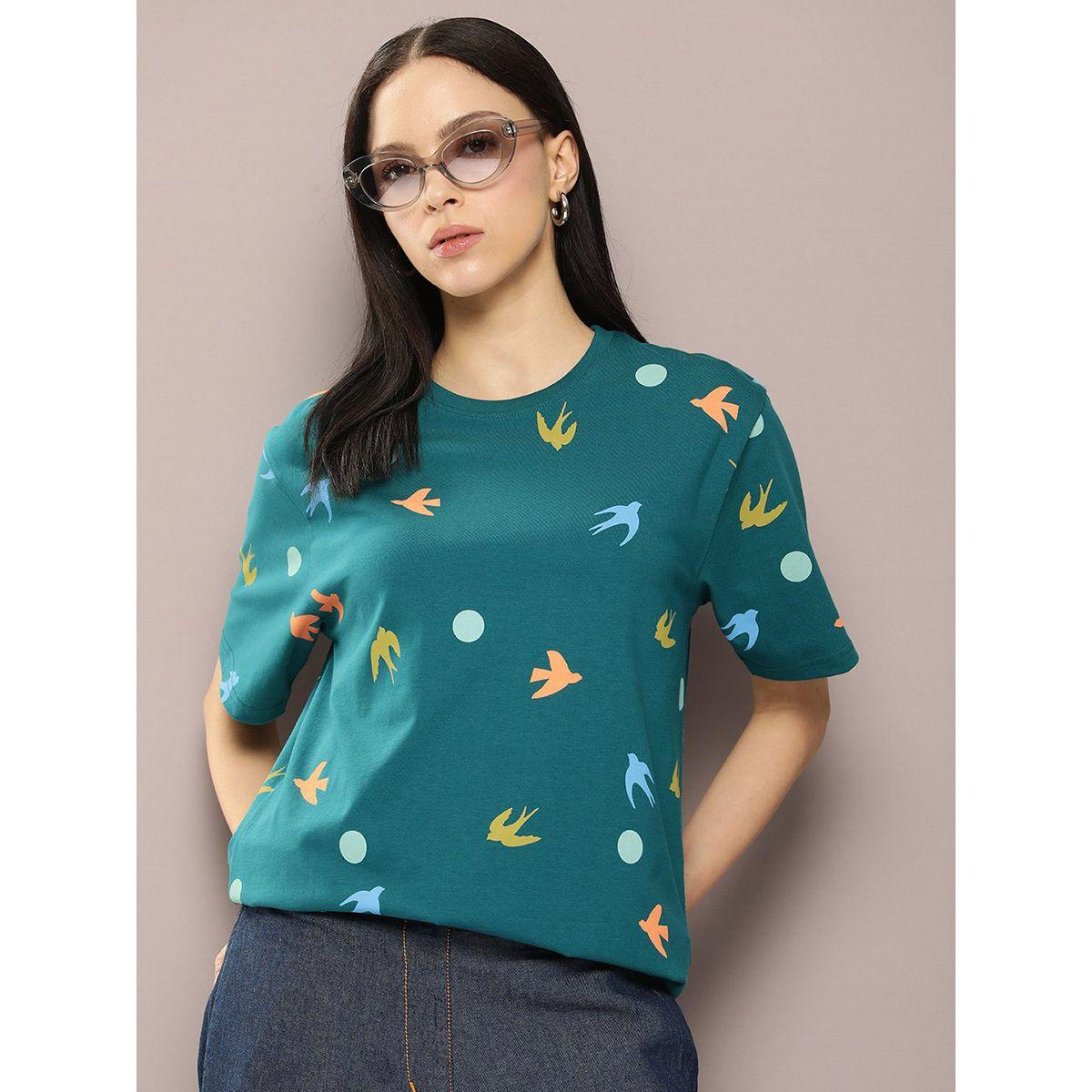 Dillinger X Styli  Oversized Graphic Print Longline T-Shirt-women-clothing-tshirts-image-1