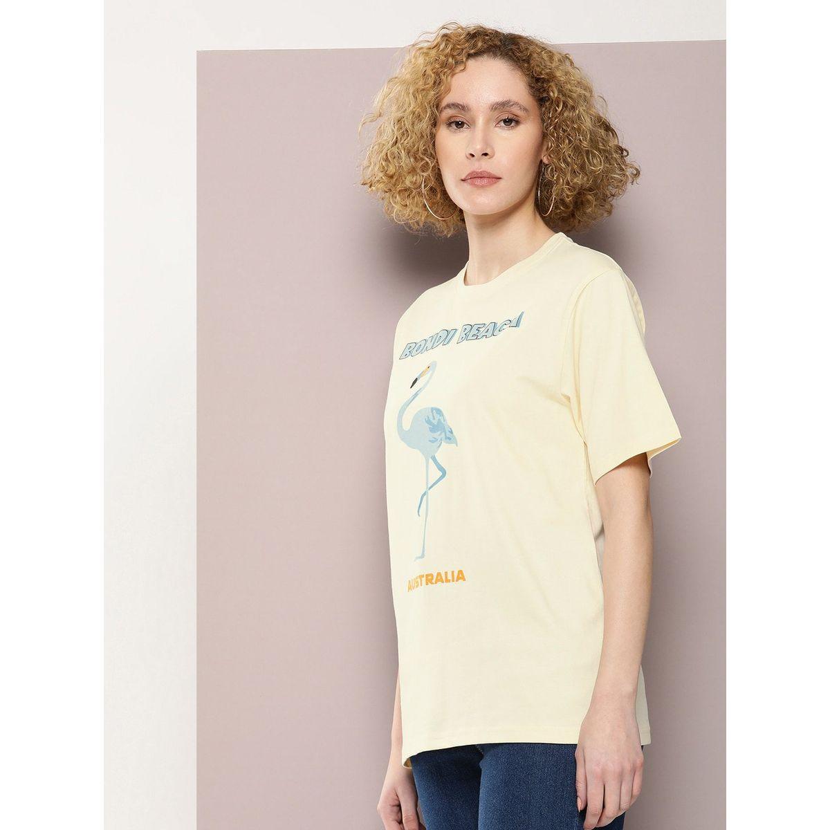 Dillinger X Styli  Oversized Bondi Beach Flamingo Print T-Shirt-women-clothing-tshirts-image-3