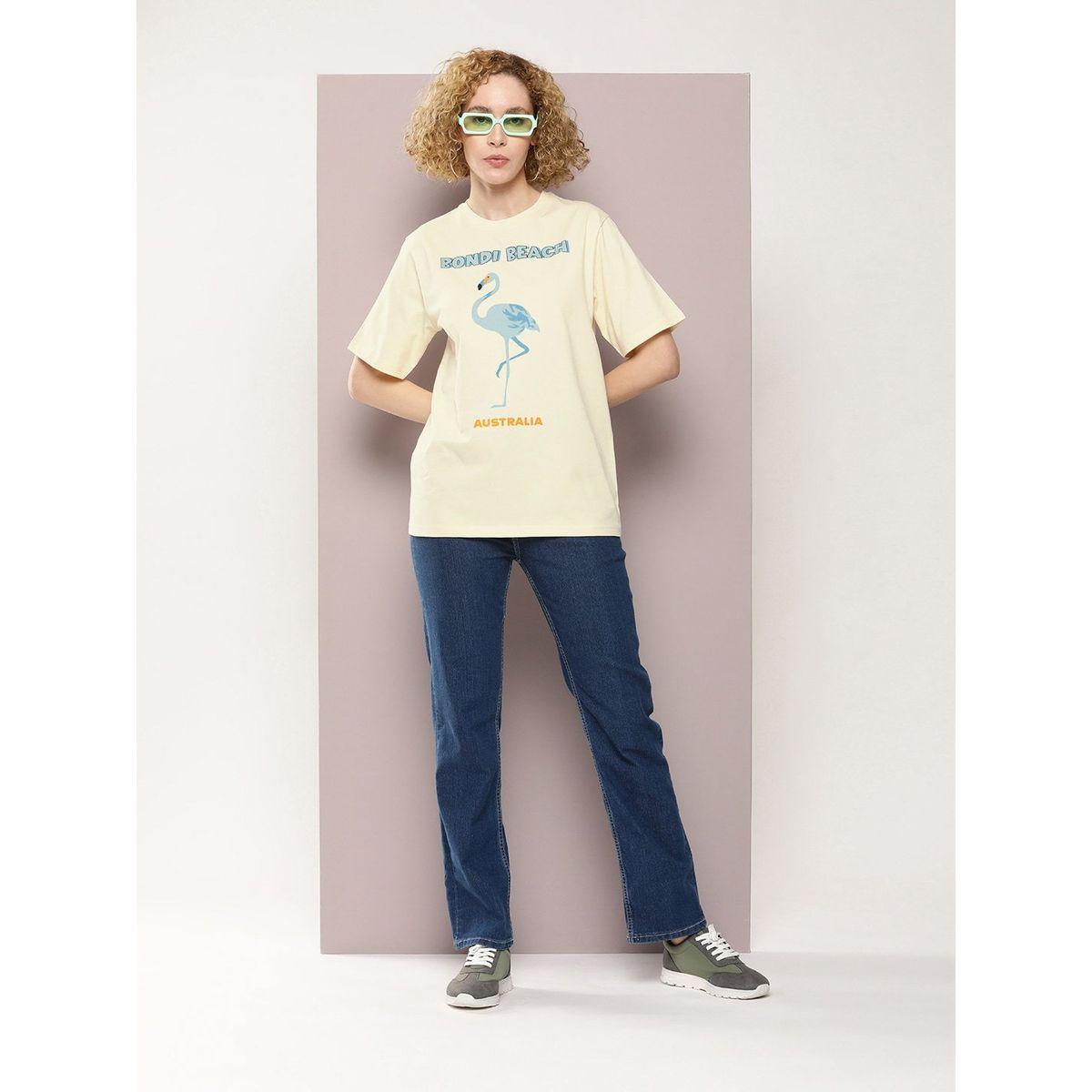 Dillinger X Styli  Oversized Bondi Beach Flamingo Print T-Shirt-women-clothing-tshirts-image-5