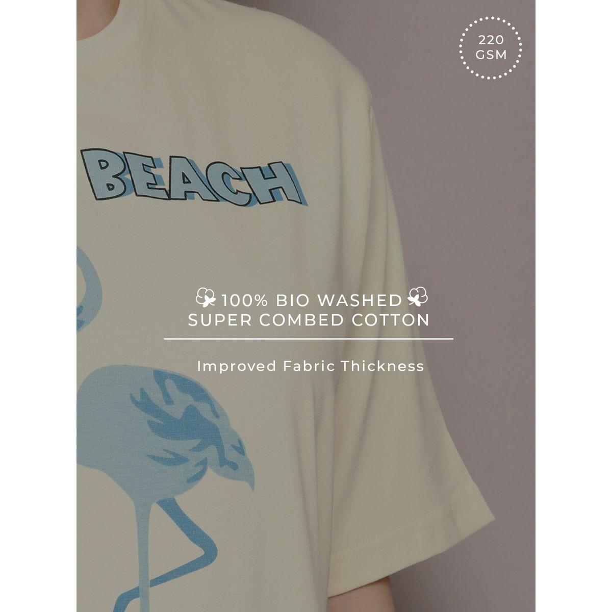 Dillinger X Styli  Oversized Bondi Beach Flamingo Print T-Shirt-women-clothing-tshirts-image-6