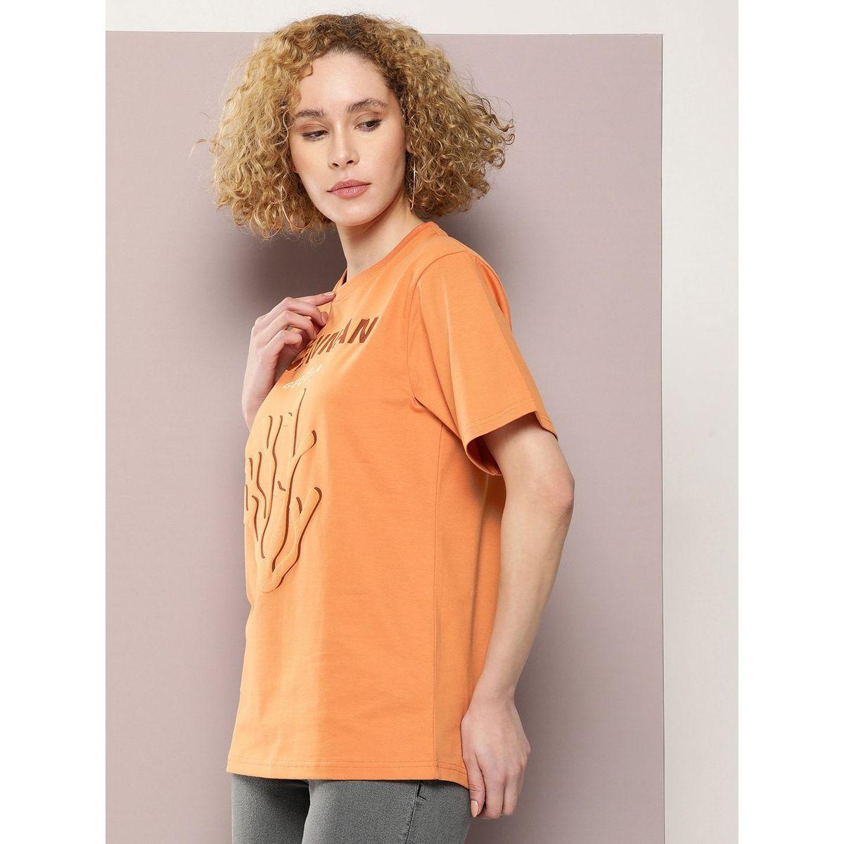 تيشيرت فضفاض مطبع بطبعة جرافيك ديلينجر × ستايلي-women-clothing-tshirts-image-3