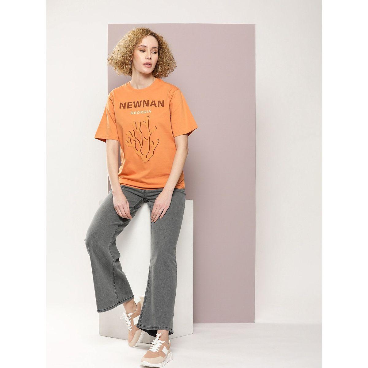 تيشيرت فضفاض مطبع بطبعة جرافيك ديلينجر × ستايلي-women-clothing-tshirts-image-5